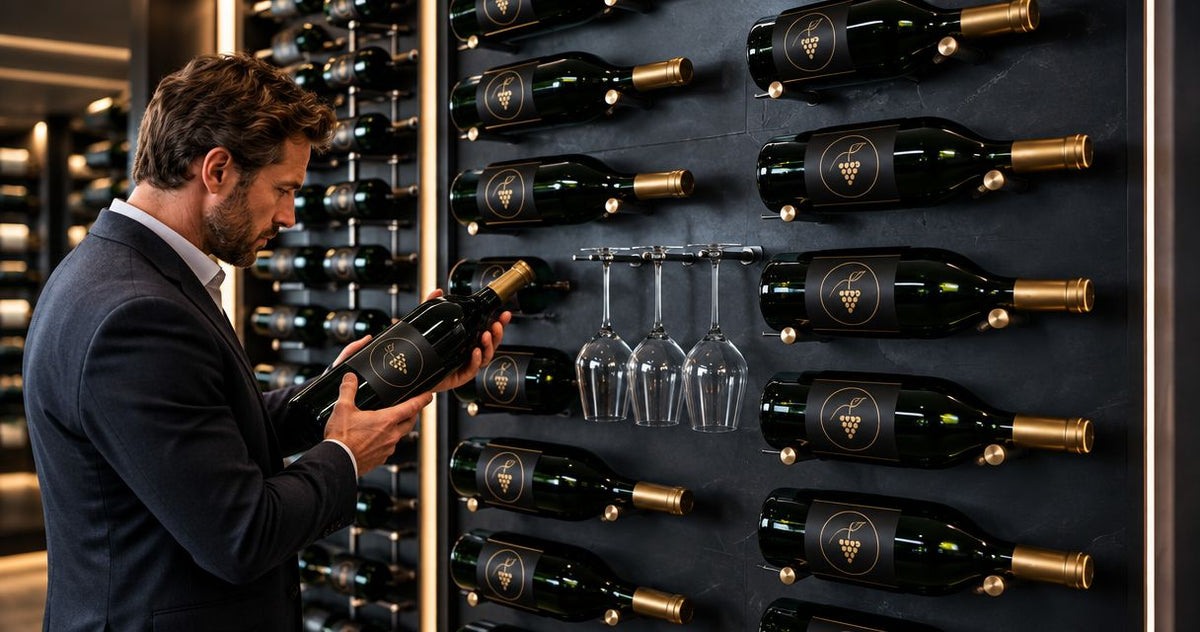 Metal wine racks for magnums: bottle fit and spacing