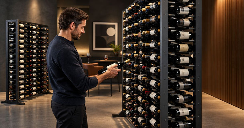 Freestanding metal wine racks: stability and anchoring