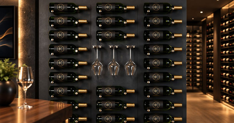 Lockable metal wine racks for securing a home collection