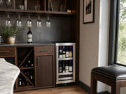 15 inch Reserva beverage center, right hinge, lifestyle room view