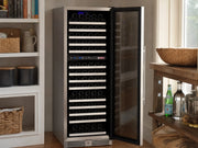 FlexCount II 172 Bottle dual zone stainless wine refrigerator lifestyle view