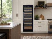 248 Bottle black glass wine refrigerator lifestyle view
