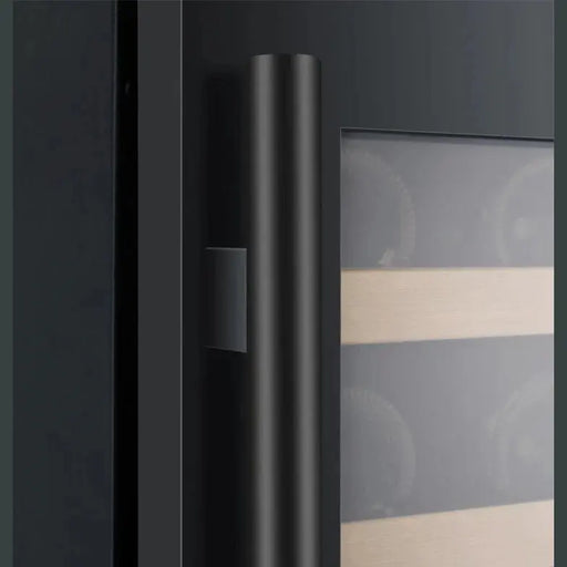 FlexCount Series 56 Bottle Dual Zone Built-in Wine Cooler Refrigerator with Black Door - Right Hinge