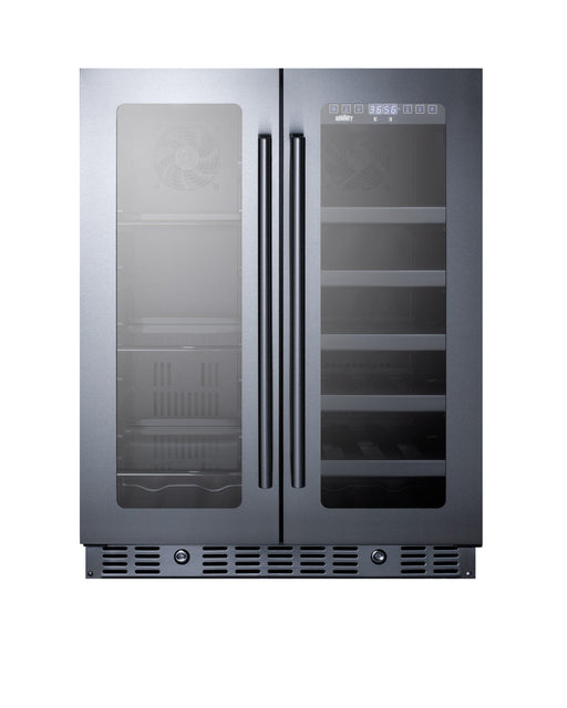 Summit ALFD24WBV black 24 in ADA wine and beverage center, front view
