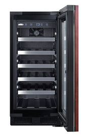 Summit ALWC15PNR panel-ready wine cellar with door open