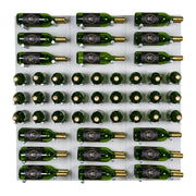 Kessick Bedford Hills wine wall, 63 bottle, Bianco Silver finish
