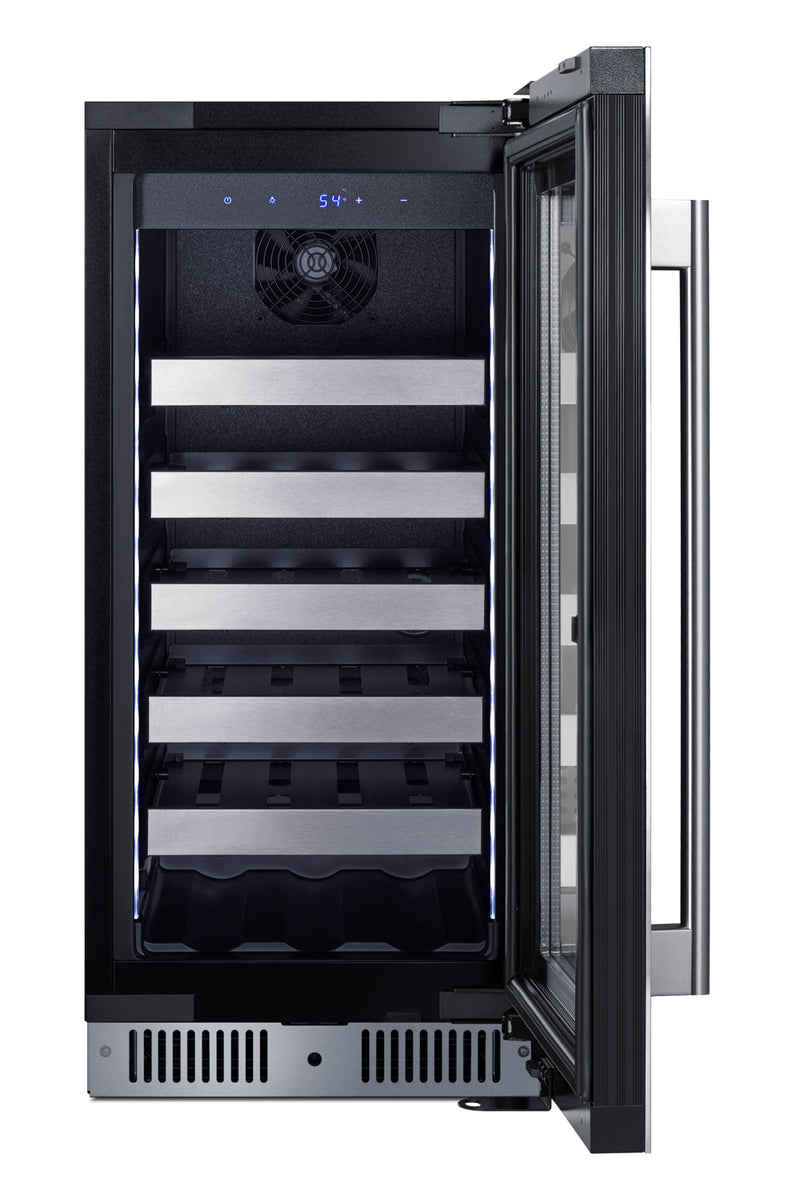 Summit CL155WC1 15 inch wine refrigerator, door open