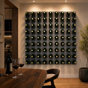 Kessick Eastover wine wall in a room setting