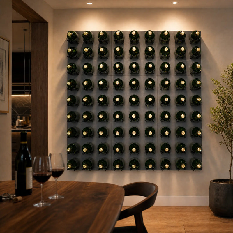 Kessick Eastover wine wall in a room setting