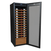 Wine Guardian Luxury Enoteca multi-zone wine refrigerator with the door open