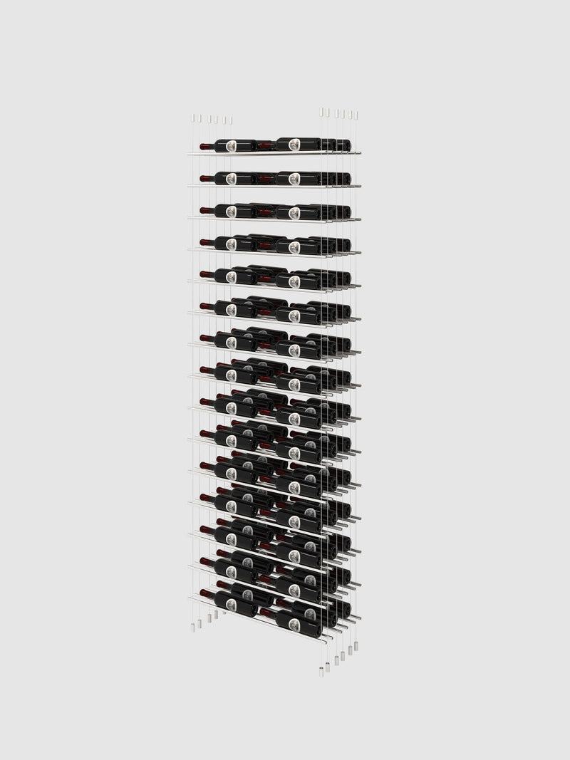 Genuwine Cellars Reserve Label Line Cable Wine Rack, Double Width Wall Mounted Metal Label-Forward Display
