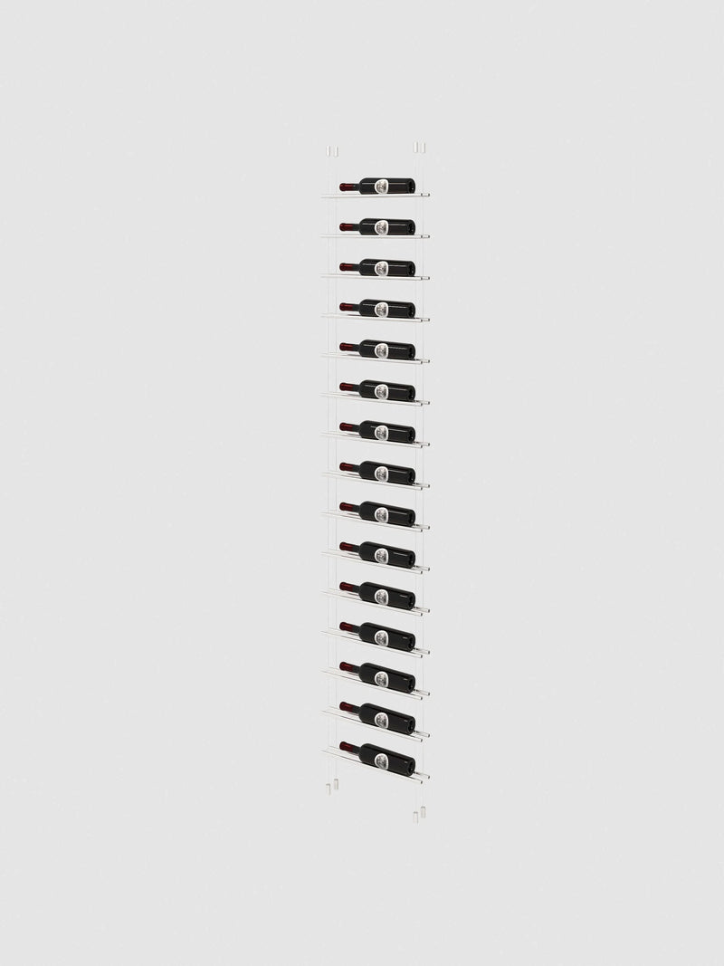 Genuwine Cellars Reserve Label Line Cable Wine Rack, Single Width Wall Mounted Metal Label-Forward Display