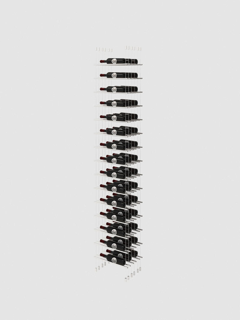 Genuwine Cellars Reserve Label Line Cable Wine Rack, Single Width Wall Mounted Metal Label-Forward Display