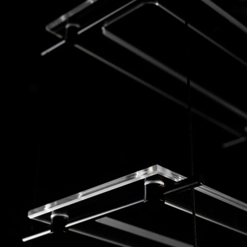 Genuwine Cellars Reserve Lumina Cable Wine Rack, Black Wall Mounted Floating Metal Display