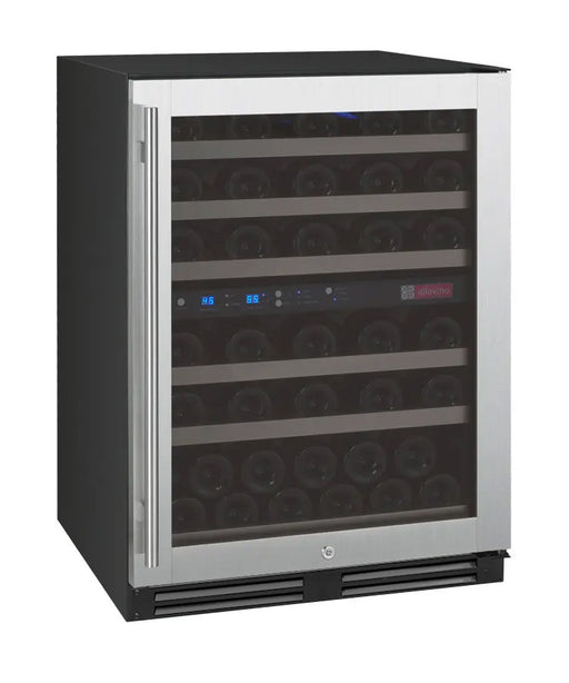 Allavino VSWR56-2SR20 56 bottle dual zone stainless steel wine refrigerator