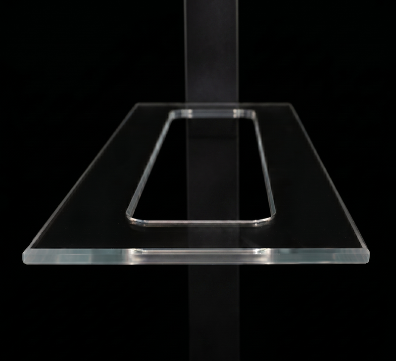 Genuwine Cellars Reserve OPUS Floating Wine Rack, Black Wall Mounted Modular Metal Cable Display