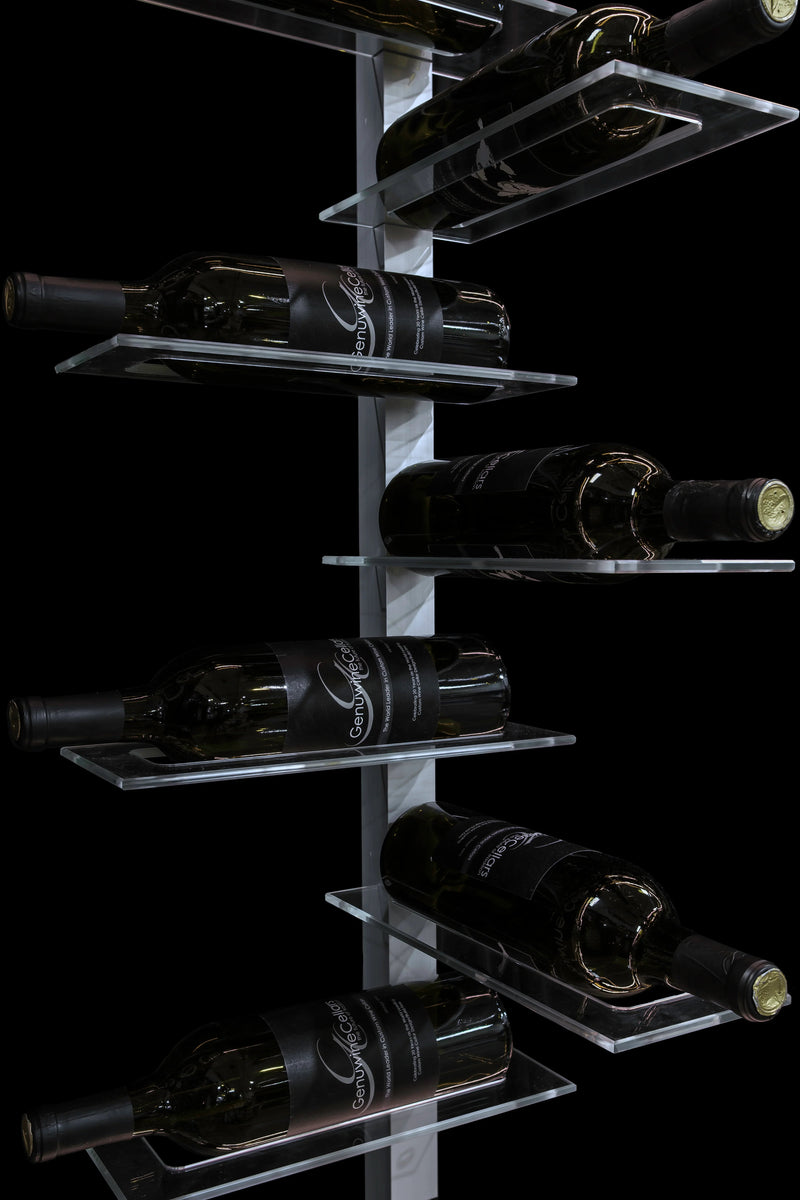 Genuwine Cellars Reserve OPUS Floating Wine Rack, Black Wall Mounted Modular Metal Cable Display