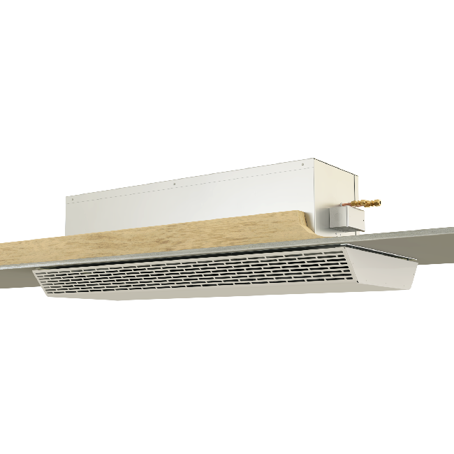 Wine Guardian ceiling mount fan coil recessed into a ceiling
