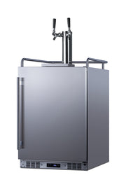 Summit SBC682WKDTWIN stainless steel 24 in dual-tap wine kegerator, second angle view