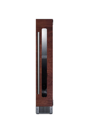 Summit SWC008PNR panel-ready 6 in slim wine refrigerator, shown with a custom wood panel, front view