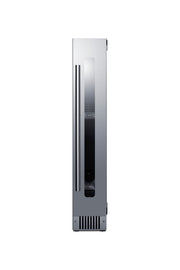Summit SWC008SS stainless steel 6 in slim wine refrigerator, front view