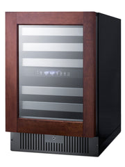 Summit SWC532BLBISTPNR panel-ready wine refrigerator, angle view