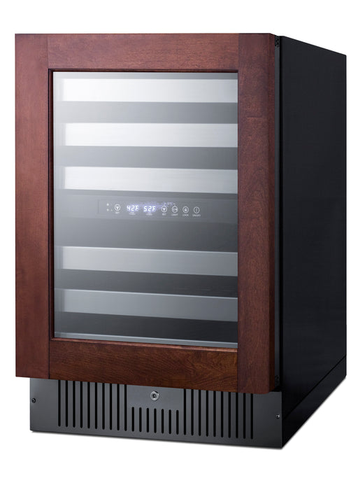 Summit SWC532BLBISTPNR panel-ready wine refrigerator, angle view