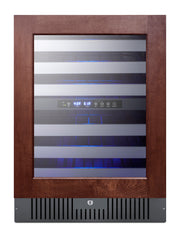 Summit SWC532BLBISTPNR panel-ready dual-zone wine refrigerator, front