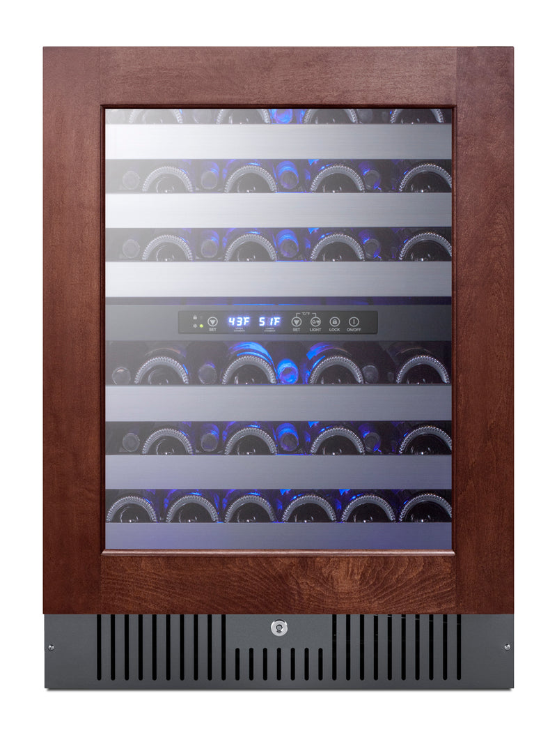 Summit SWC532BLBISTPNR panel-ready wine refrigerator, full view