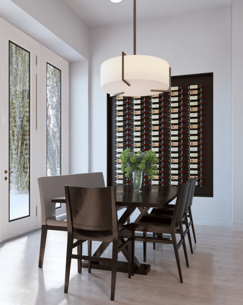 W Series Feature 6 Wall Mounted Metal Wine Rack kit