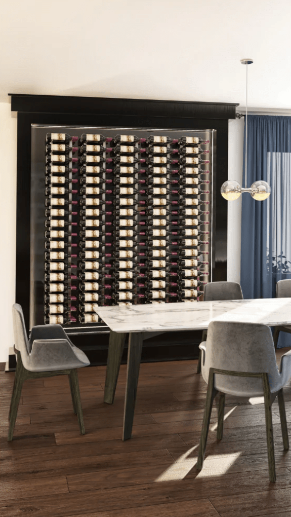 W Series Feature 6 Wall Mounted Metal Wine Rack kit