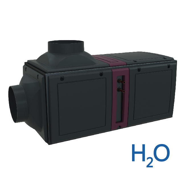Wine Guardian D025WC water-cooled ducted cooling unit, back view