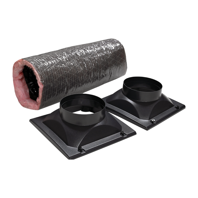 Wine Guardian combo duct kit with collars and flexible ductwork