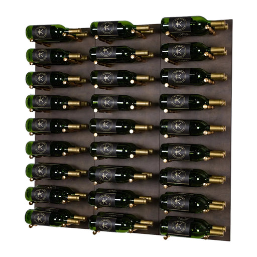 Kessick Southampton wine wall, 54 bottle, Maya Gold finish