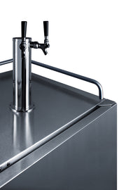 Summit SBC682WKDTWIN stainless steel 24 in dual-tap wine kegerator, dual tap tower detail