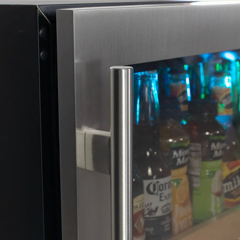 24" Wide Reserva Series Stainless Steel Left Hinge Beverage Center