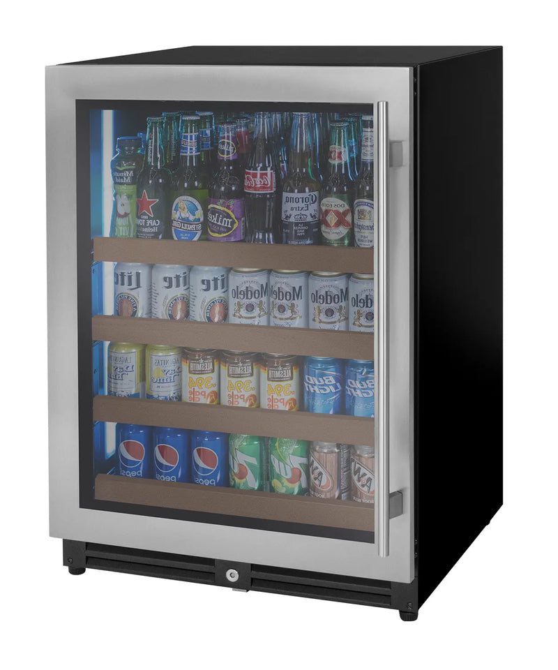 24" Wide Reserva Series Stainless Steel Left Hinge Beverage Center