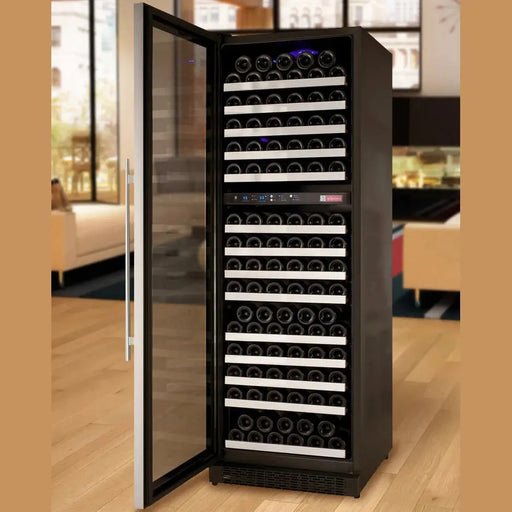 24" Wide FlexCount II Tru-Vino 172 Bottle Dual Zone Stainless Steel Right Hinge Wine Refrigerator