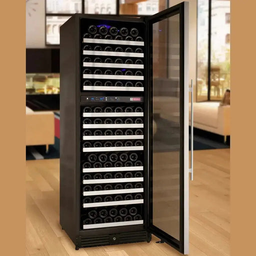 24" Wide FlexCount II Tru-Vino 172 Bottle Dual Zone Stainless Steel Right Hinge Wine Refrigerator