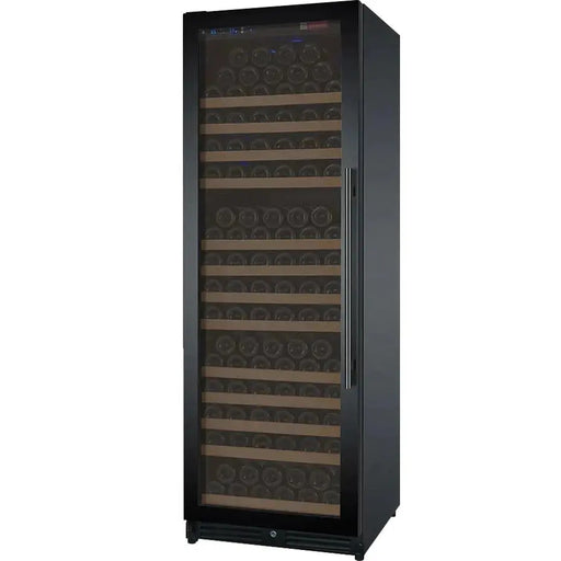 24" Wide FlexCount II Tru-Vino 177 Bottle Single Zone Black Left Hinge Wine Refrigerator