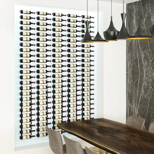 W Series Feature Wall 8 Wall Mounted Metal Wine Rack Kit