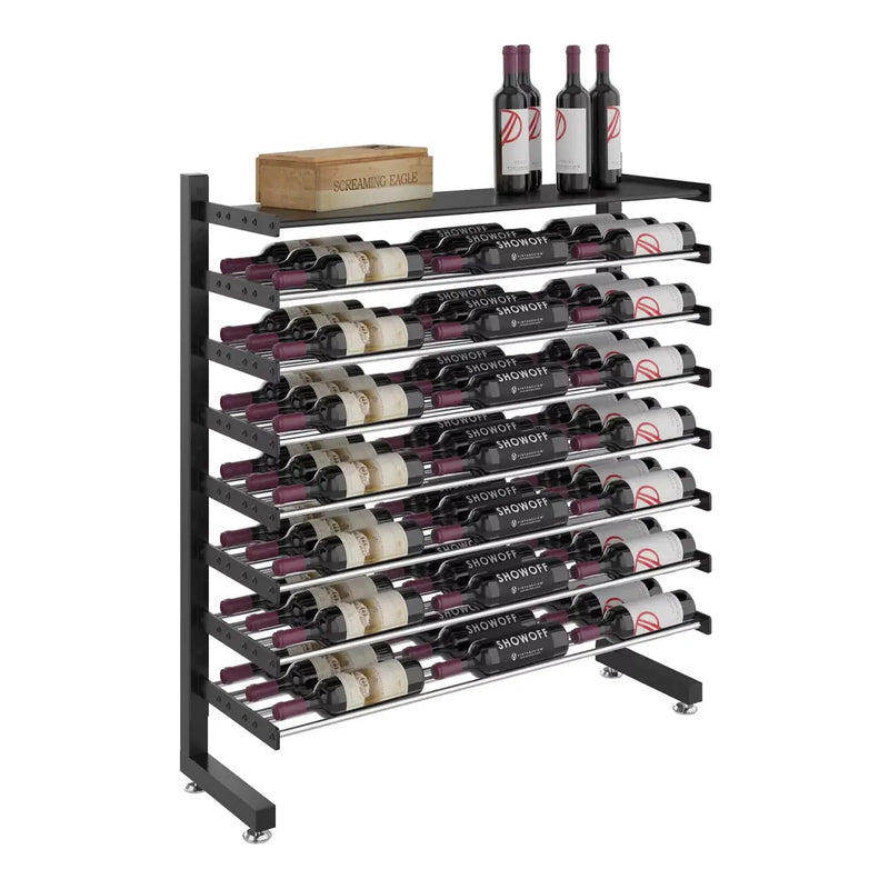 Evolution Single-Sided Island Display | Freestanding Metal Wine Rack