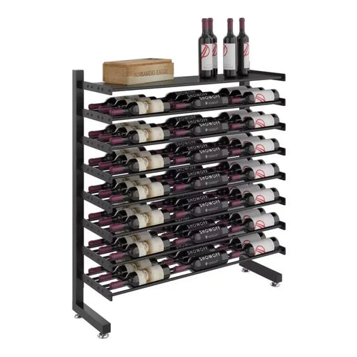Evolution Single-Sided Island Display | Freestanding Metal Wine Rack