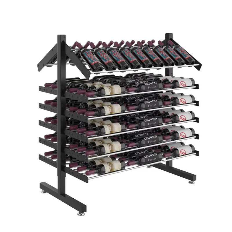 Evolution Double-Sided Freestanding Island Display Wine Rack & Presentation Row