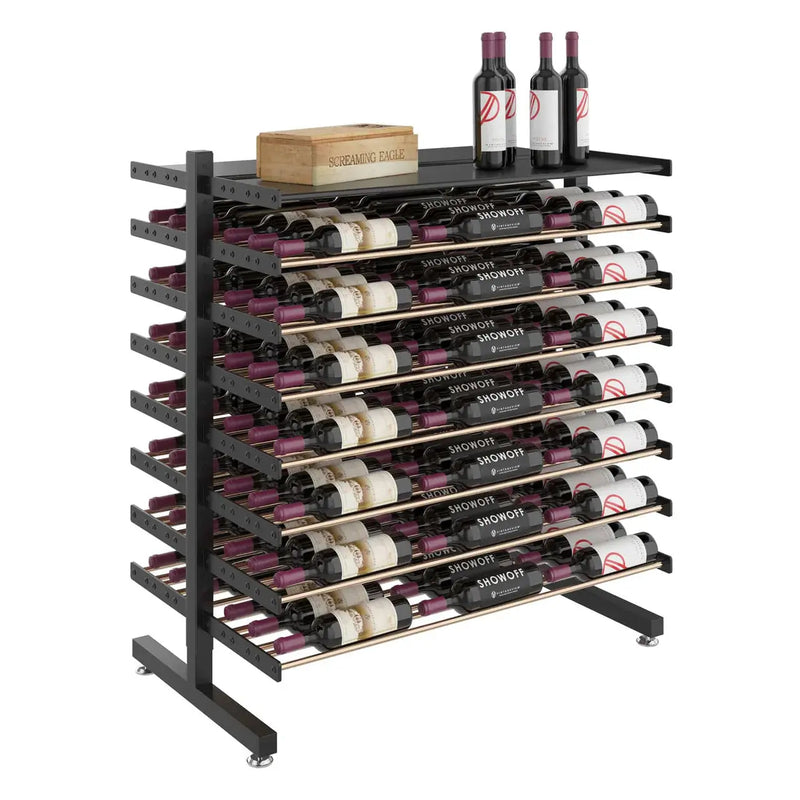 Evolution Double-Sided Island Display | Freestanding Metal Wine Rack