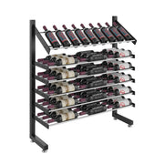 Evolution Single Sided Freestanding Island Display Wine Rack & Presentation Row