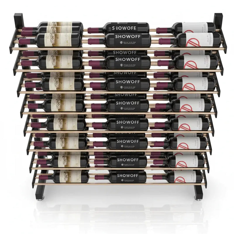 Freestanding Single-Sided Island Display Rack | 90 Bottles