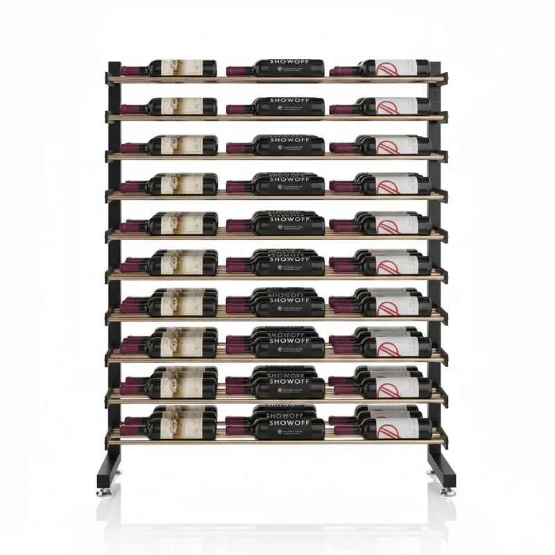 Freestanding Single-Sided Island Display Rack | 90 Bottles