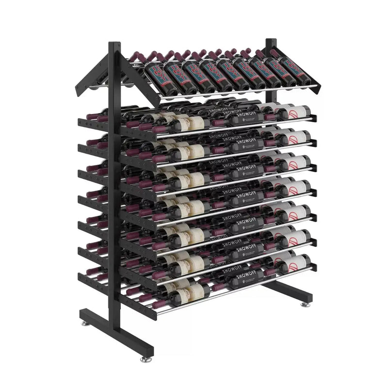 Evolution Double-Sided Freestanding Island Display Wine Rack & Presentation Row