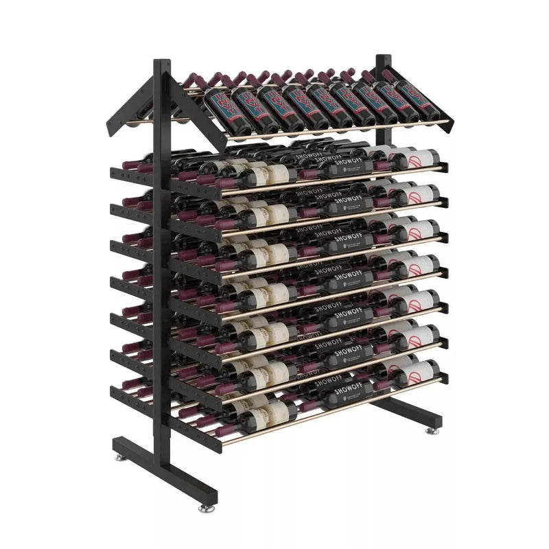 Evolution Double-Sided Freestanding Island Display Wine Rack & Presentation Row